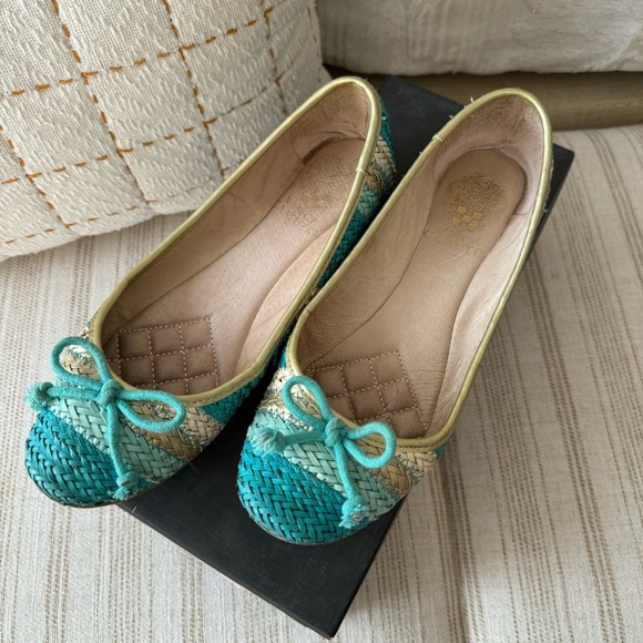 Vince Camuto Fine Woven Flats Blue Size 7 - Picture 3 of 4